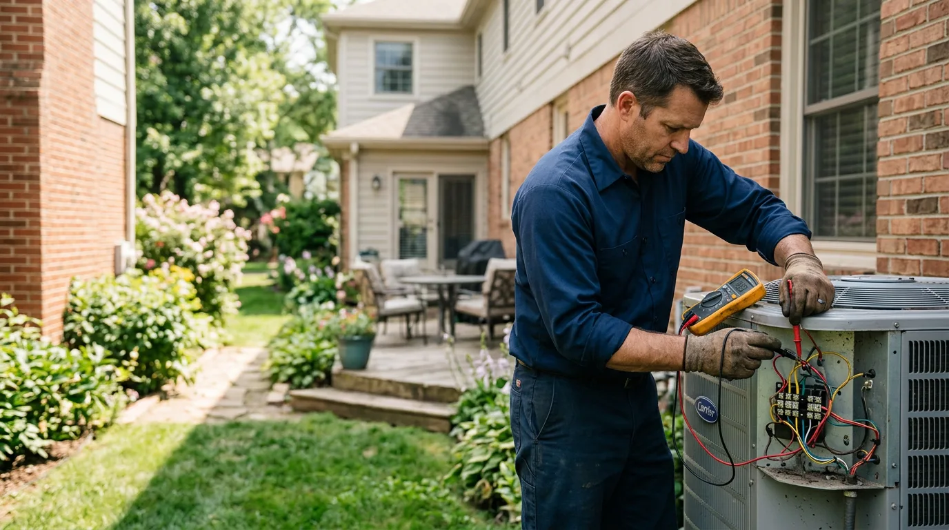 HVAC technician working near Suffolk, VA